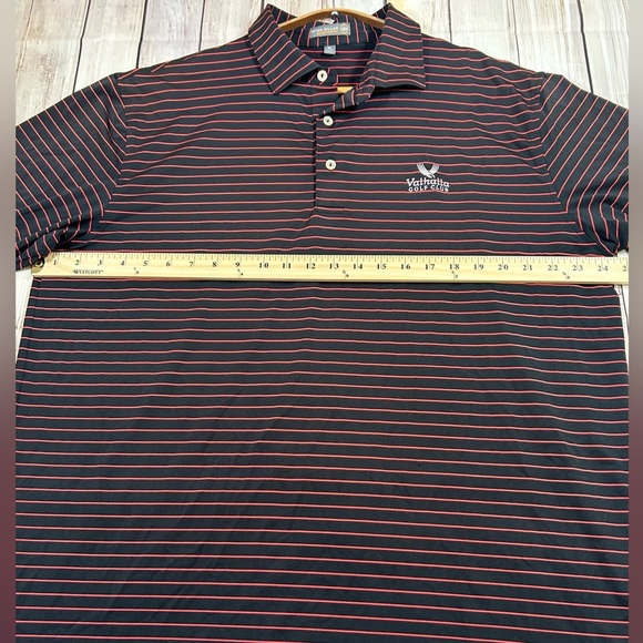 Peter Millar Black/Red Polo w/ Valhalla Golf Club Embroidered Logo- Size XL - Picture 6 of 9